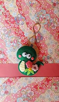 Amazon.co.jp: ＊フェルトの蛇ストラップ(緑)＊プレゼント